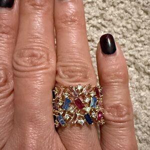 Park Lane Gold Multi-Stone Statement Ring